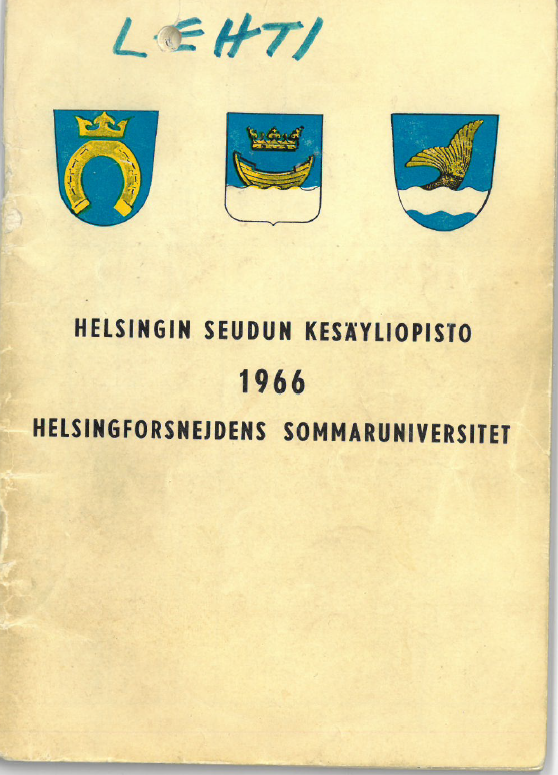 Helsingin seudun kesäyliopisto opinto-opas