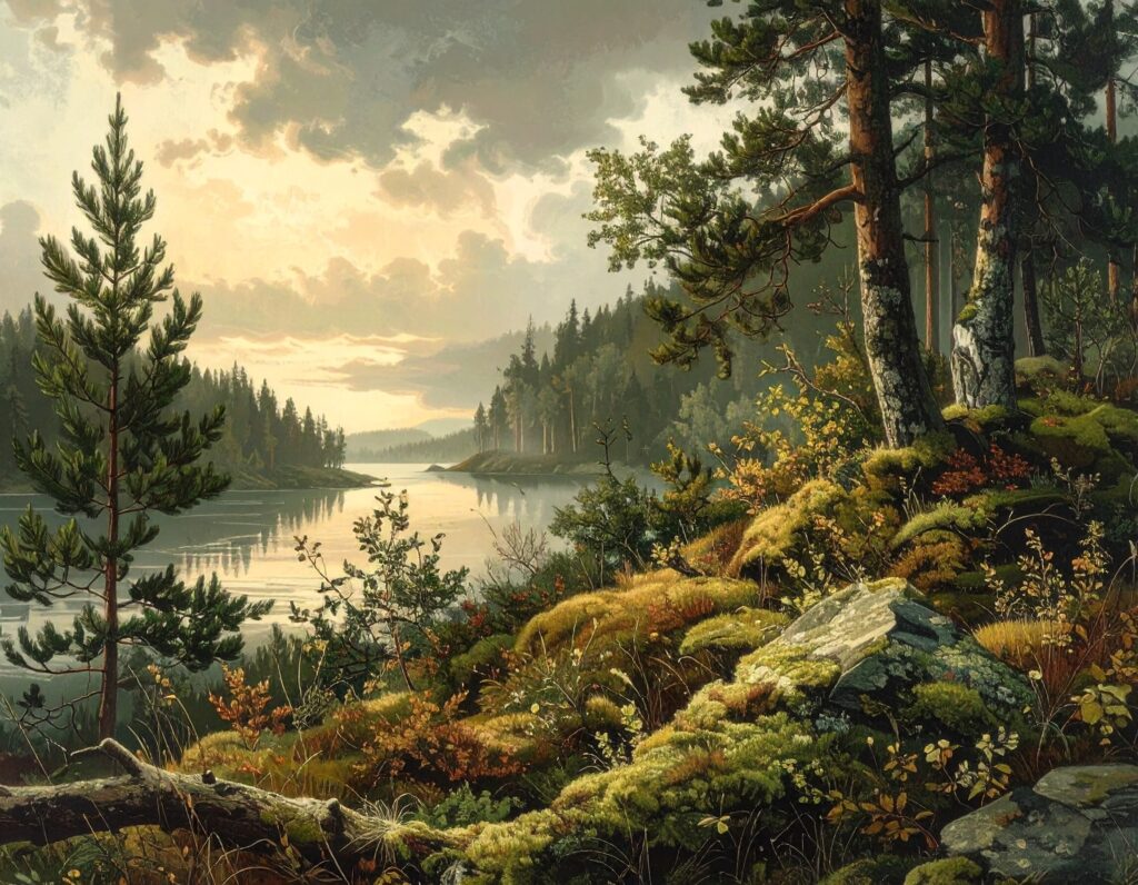 Kalevalakuvitus luonto